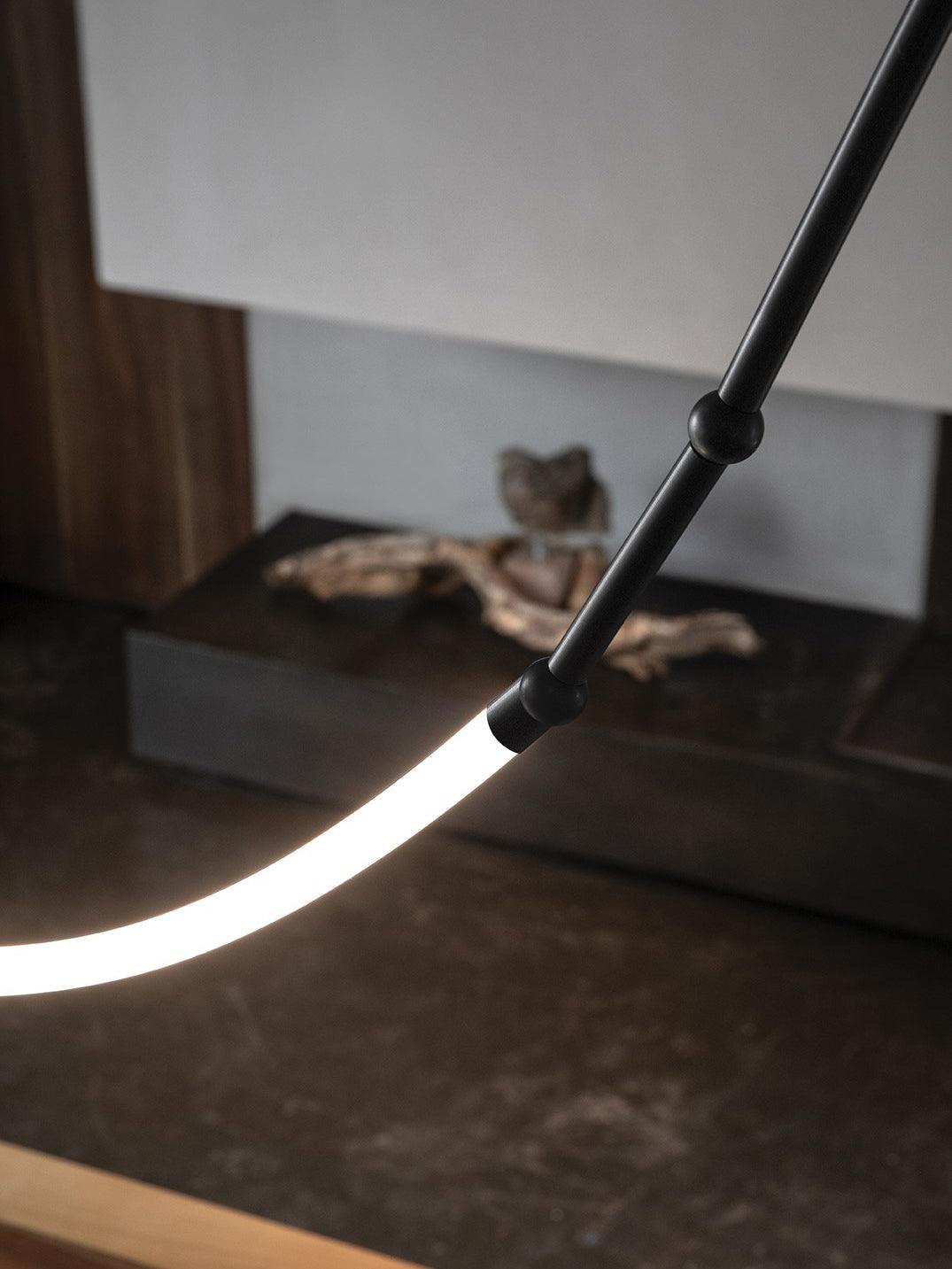 Rio lámpara de araña Leda LED Flexible moderna Escultórica