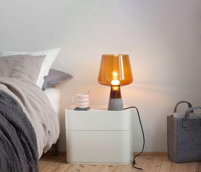 Elairella lámpara de mesa minimalista en cemento