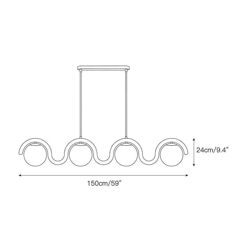 Elowis lámpara colgante lineal Ball
