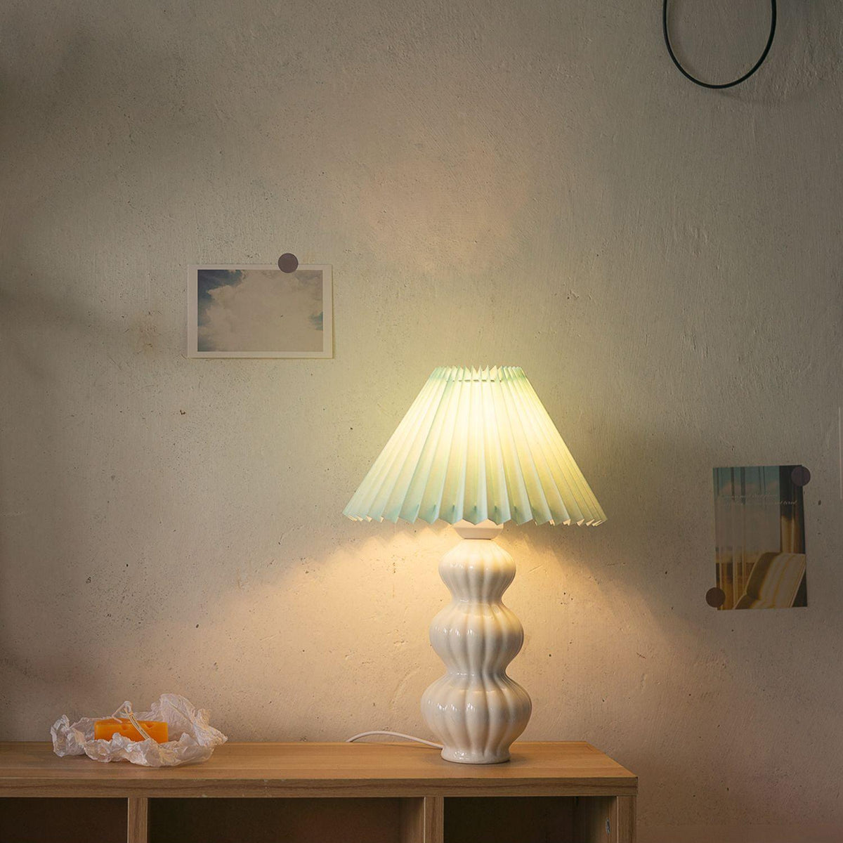 Hart lámpara de mesa vintage de tejido