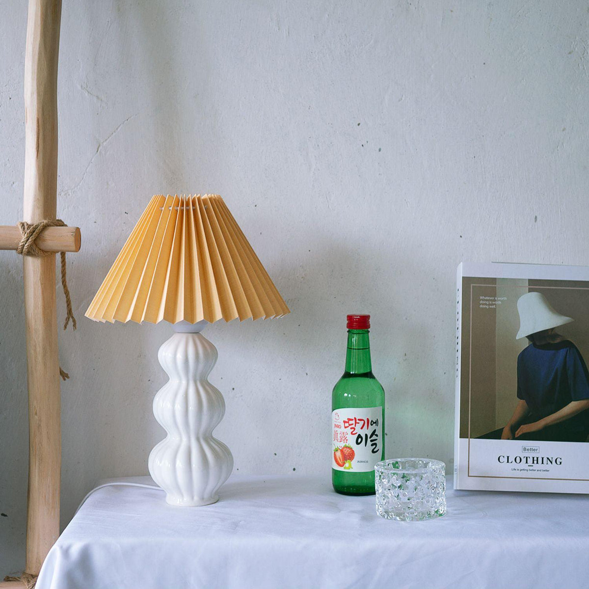 Hart lámpara de mesa vintage de tejido