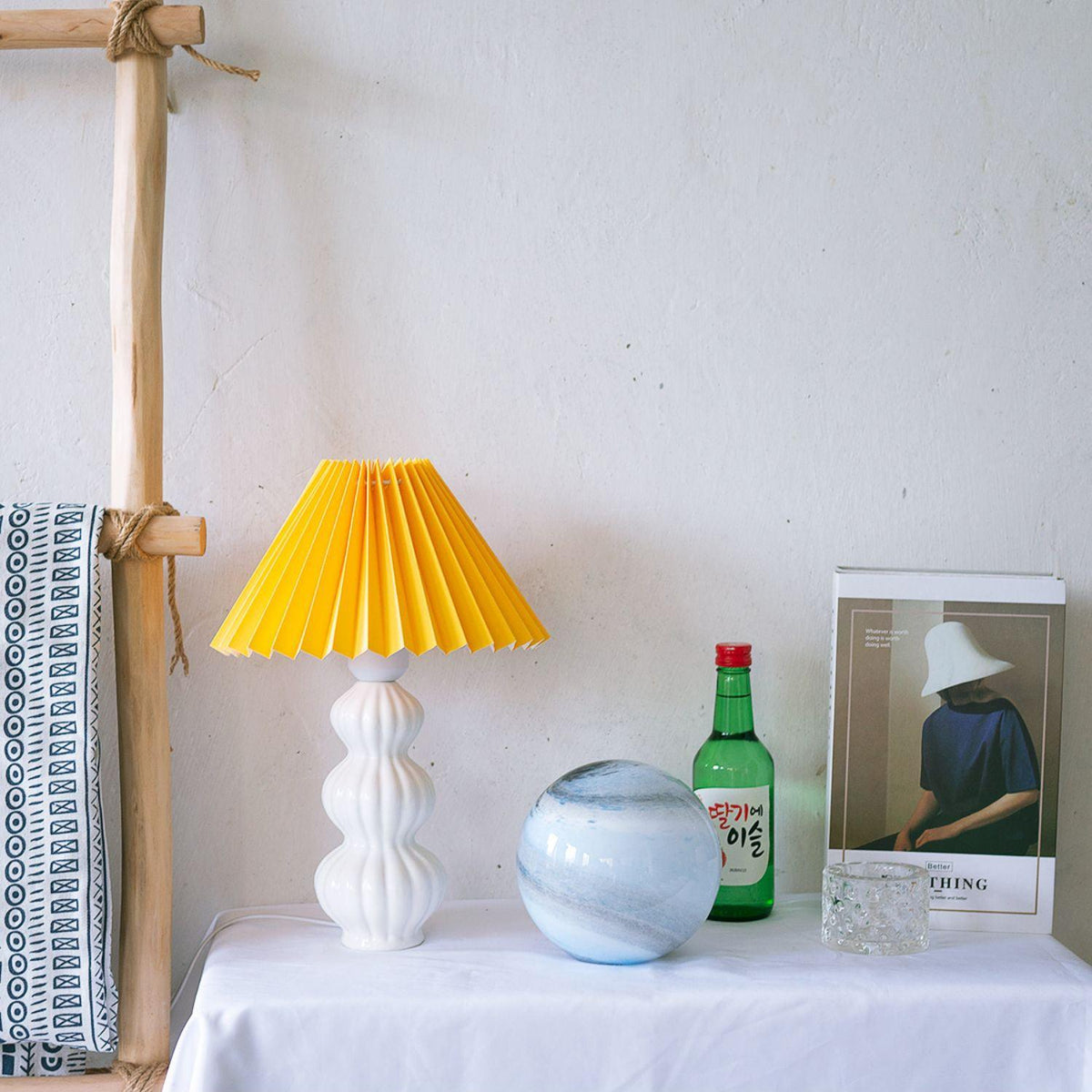 Hart lámpara de mesa vintage de tejido