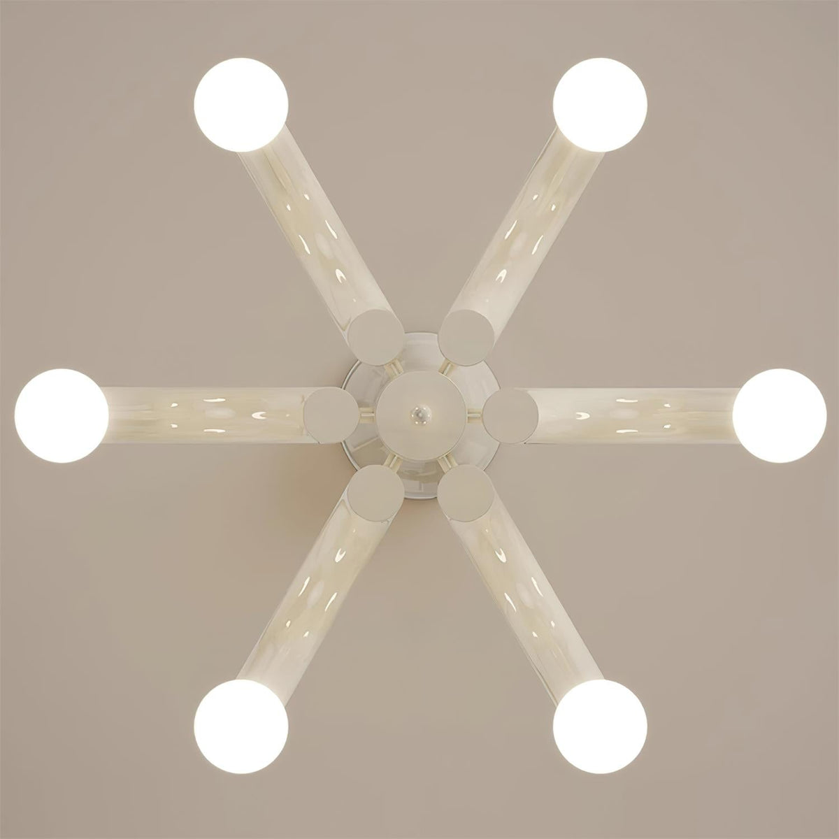 Fivelle lámpara de araña moderna en color crema de múltiples brazos