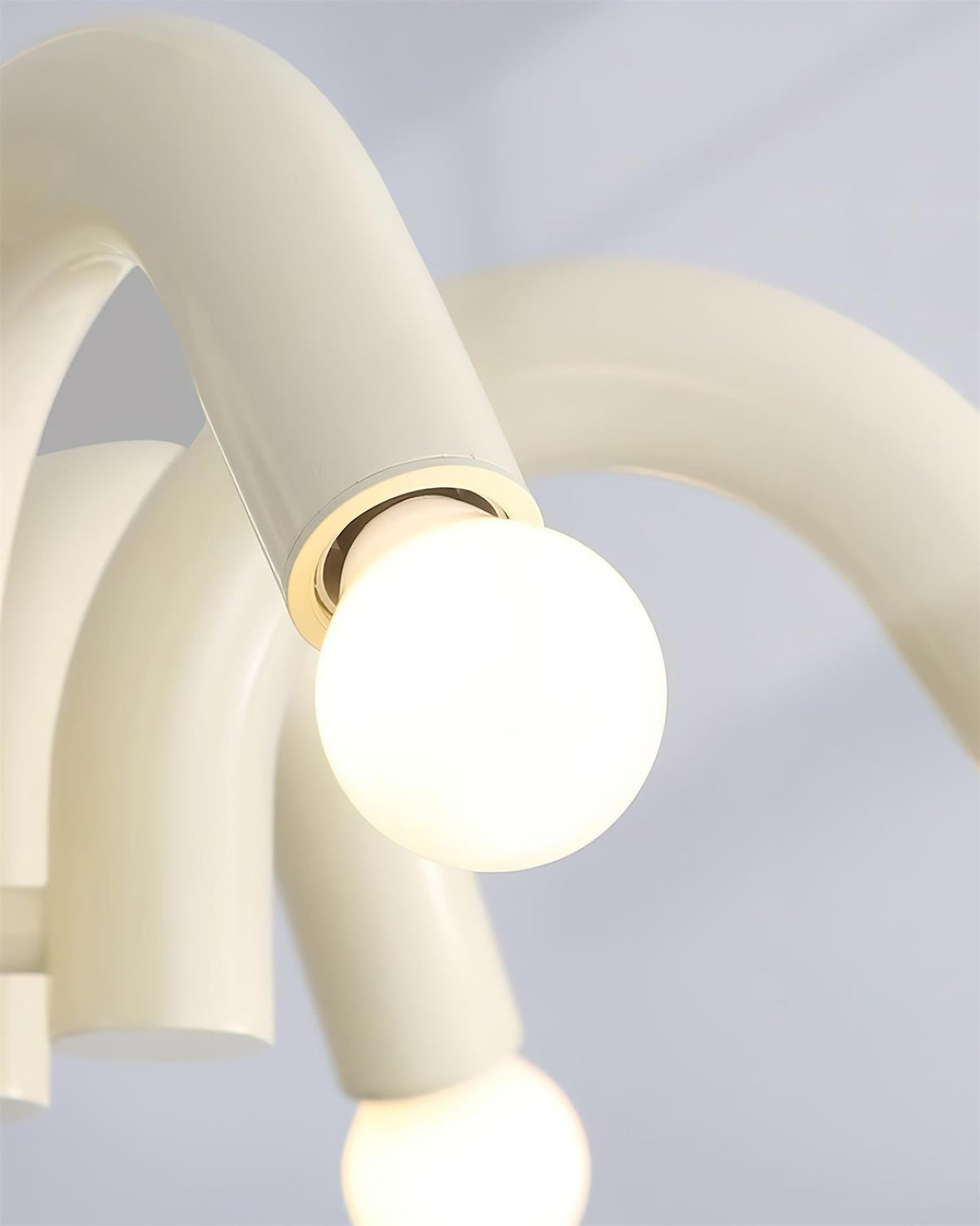 Fivelle lámpara de araña moderna en color crema de múltiples brazos