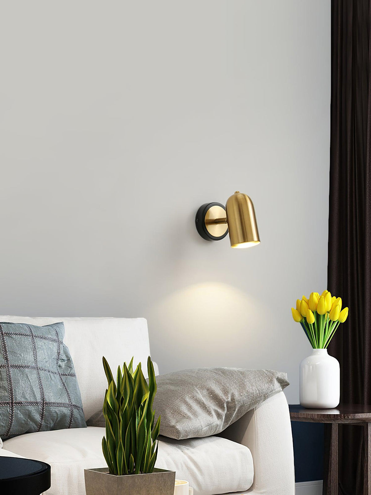 Oriaira aplique de pared moderno minimalista dorado