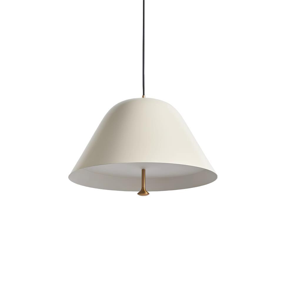Lámpara colgante moderna de metal en verde y blanco minimalista