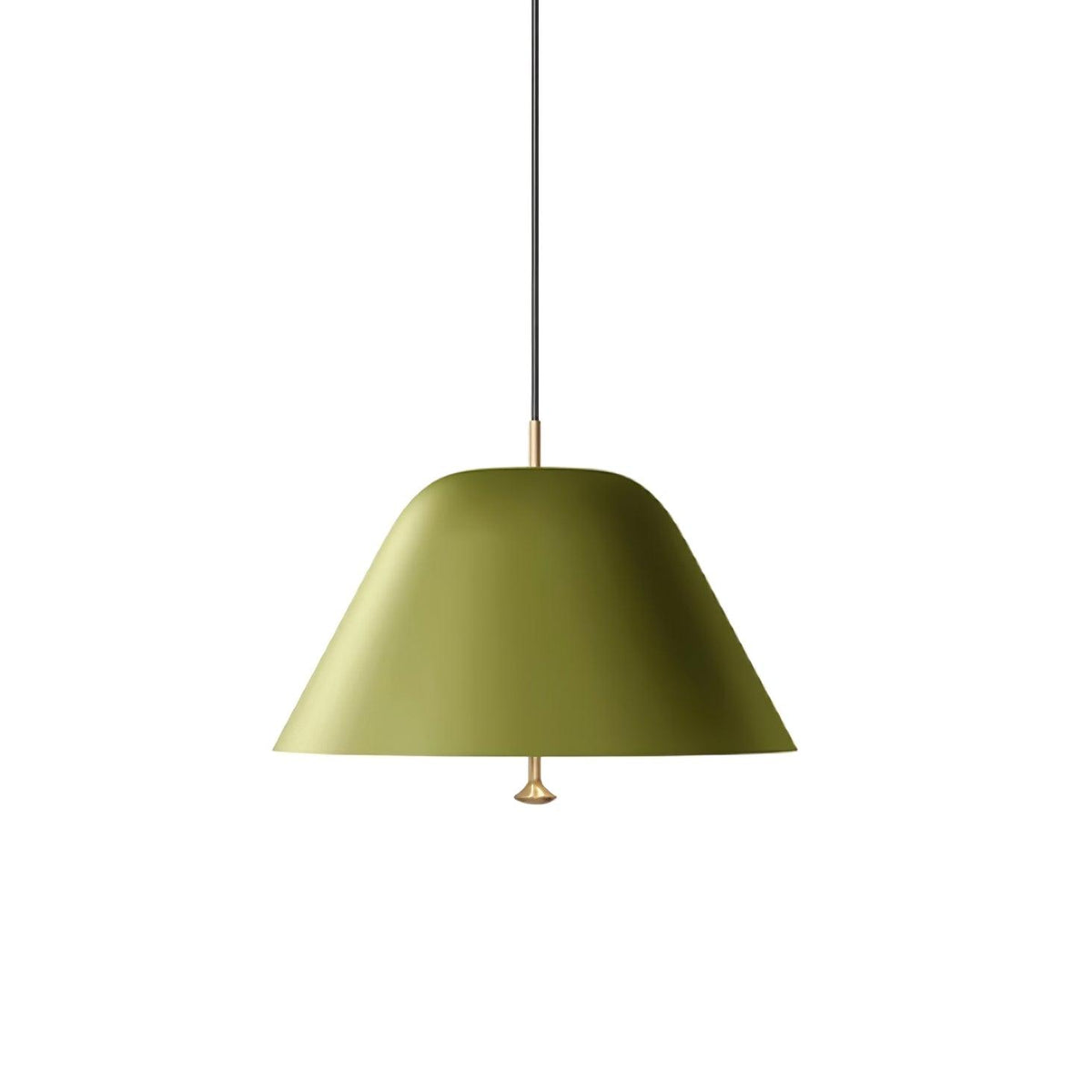 Lámpara colgante moderna de metal en verde y blanco minimalista