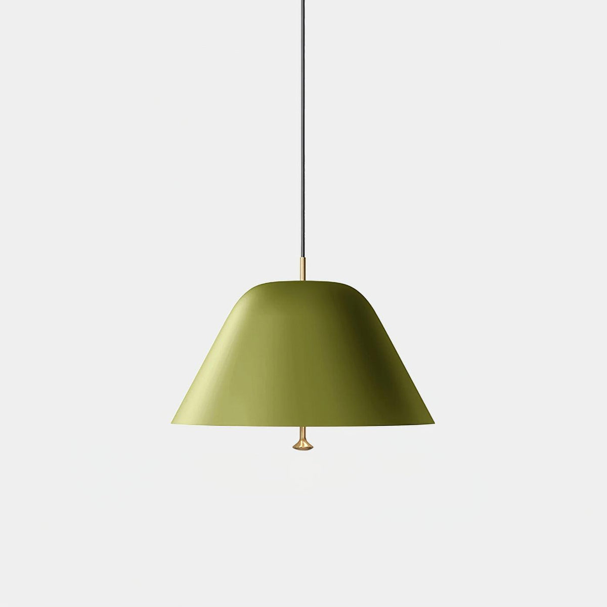 Lámpara colgante moderna de metal en verde y blanco minimalista
