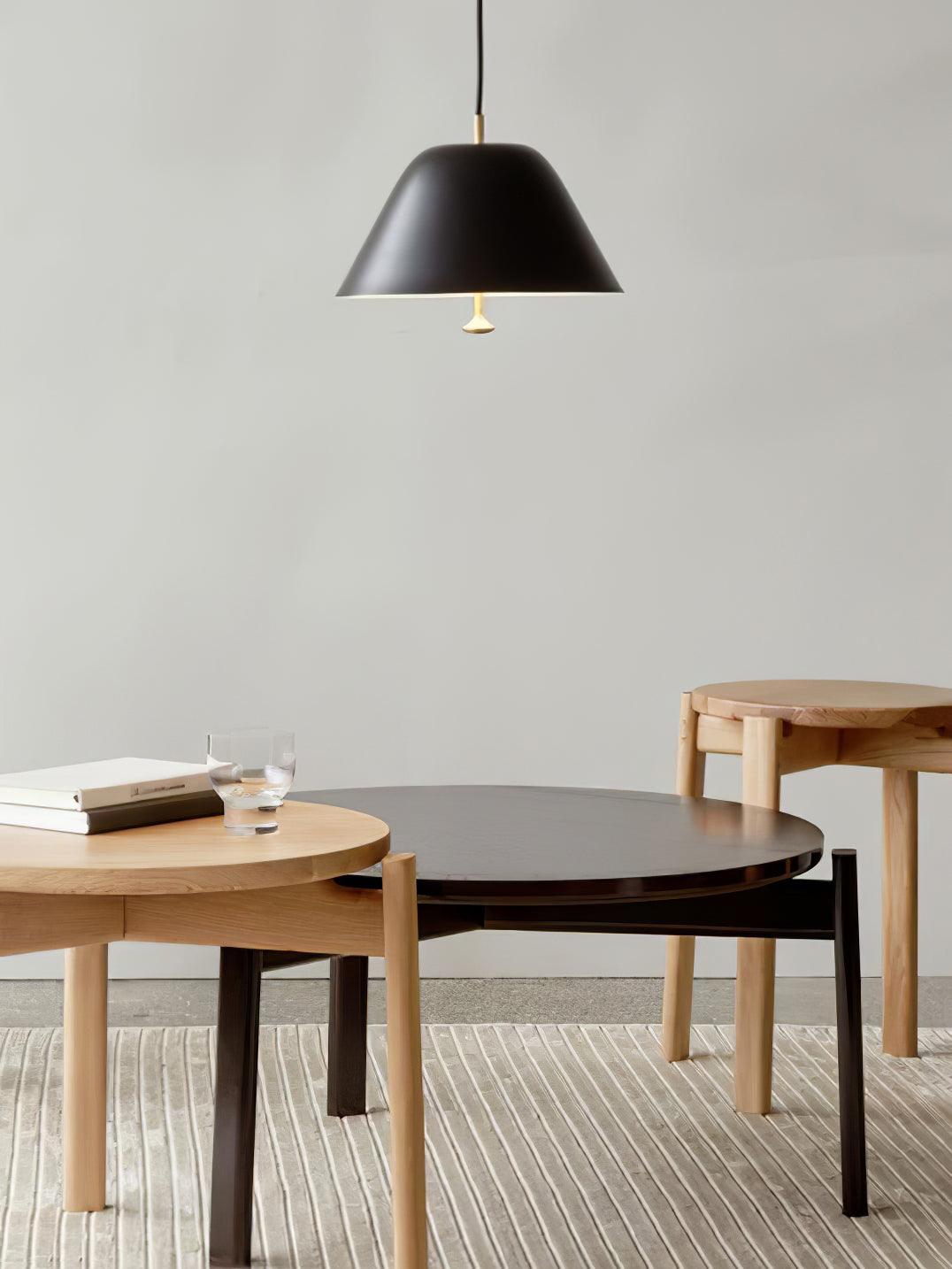 Evir lámpara colgante en vidrio, latón y estilo minimalista
