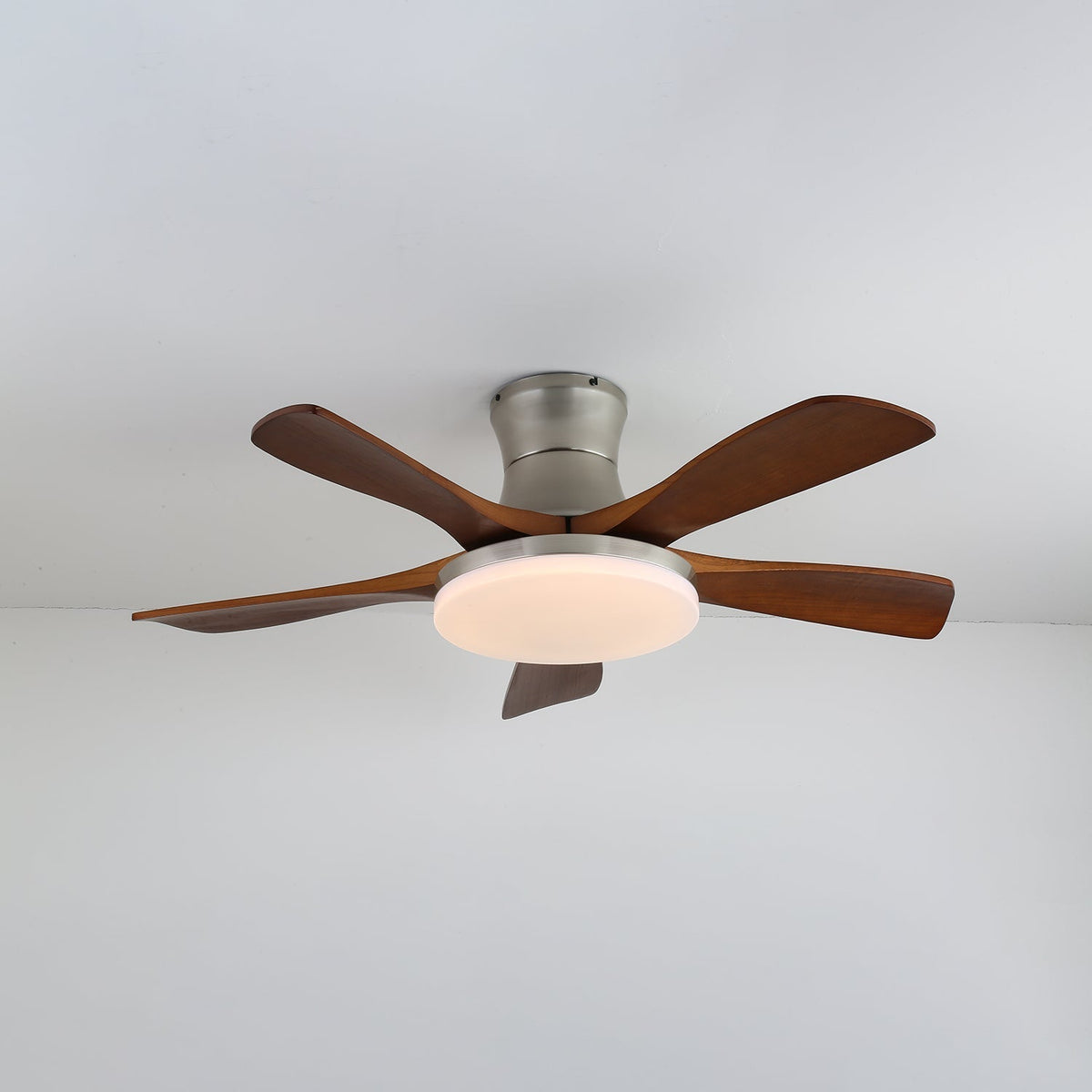 Brevo ventilador de techo con luz con paletas de madera