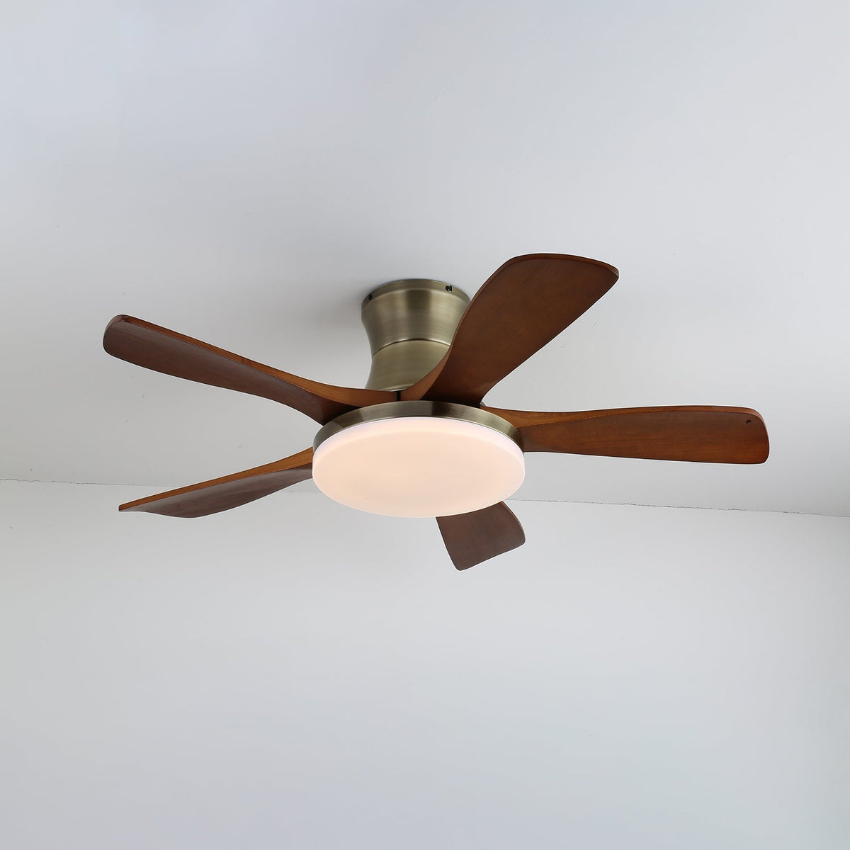 Brevo ventilador de techo con luz con paletas de madera