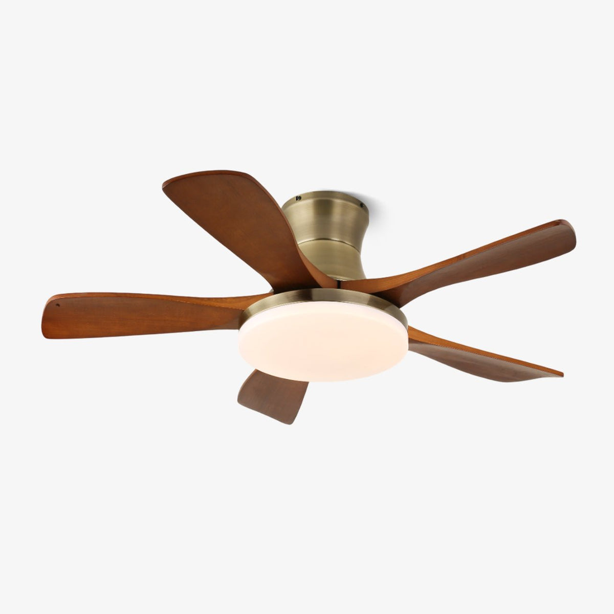 Brevo ventilador de techo con luz con paletas de madera