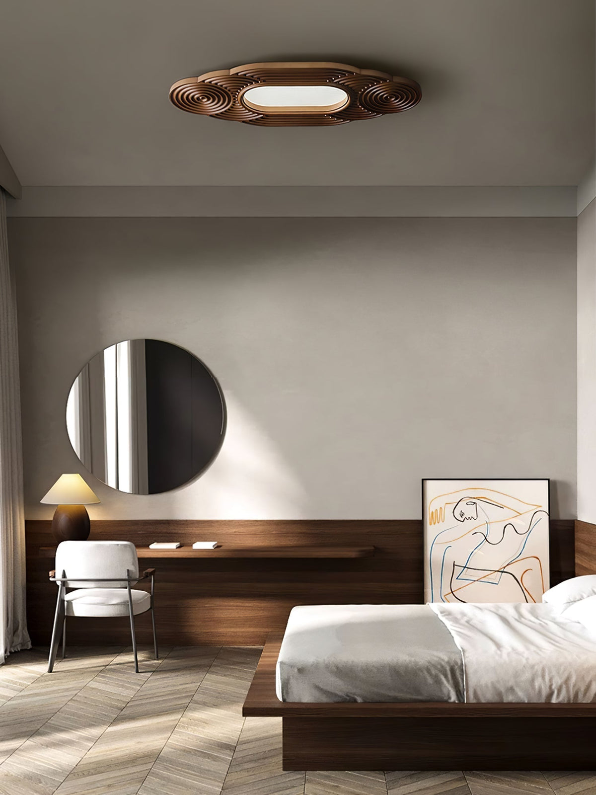 Udorionis lámpara de techo Premium nórdica de arte en madera