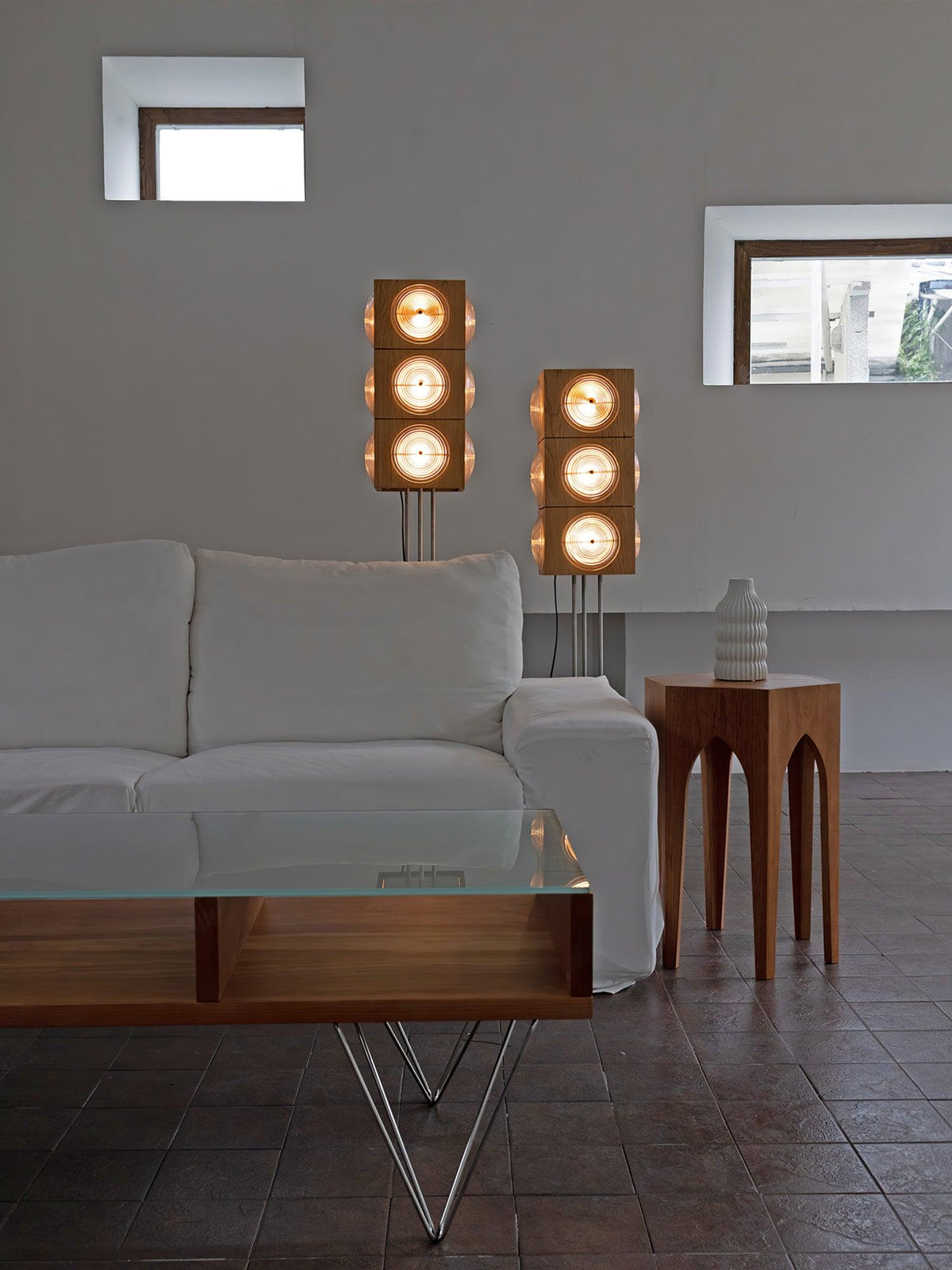Avraearae lámpara de pie modular de madera