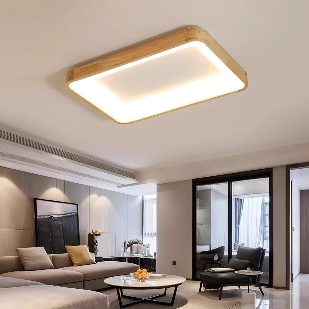 Uphae lámpara de techo moderna minimalista cuadrada de madera