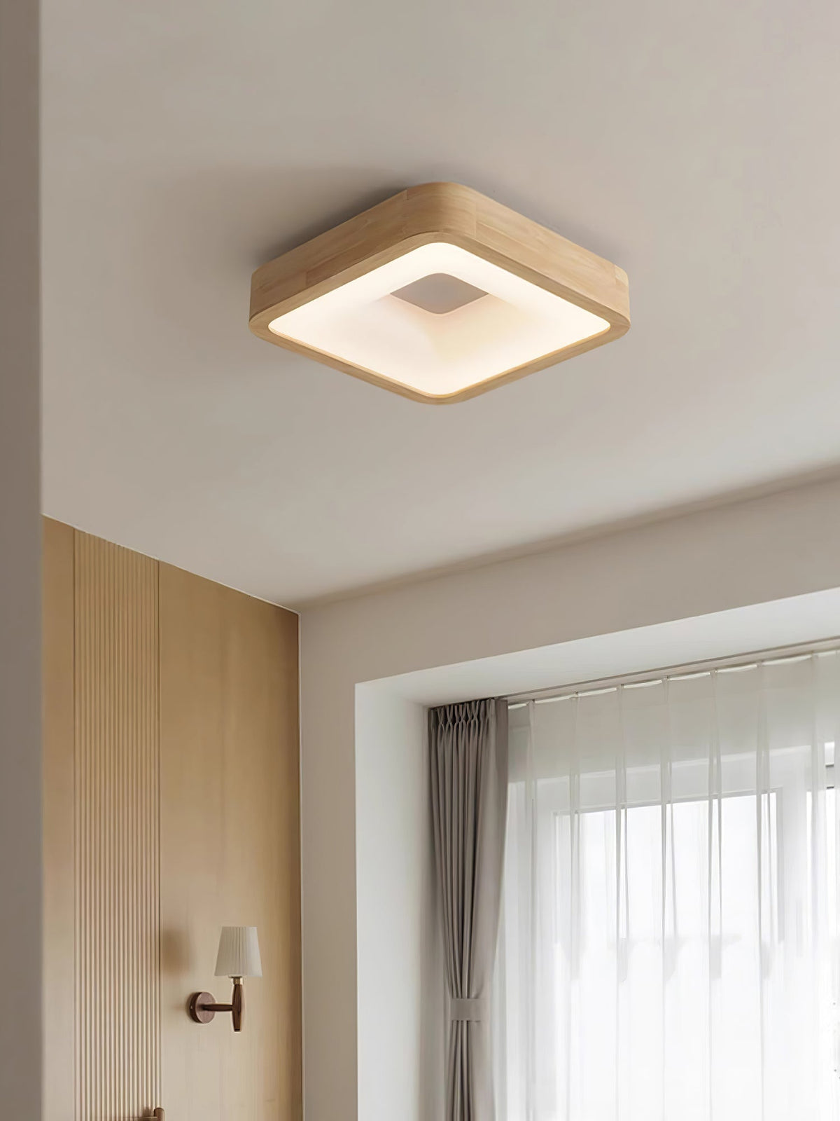 Uphae lámpara de techo moderna minimalista cuadrada de madera