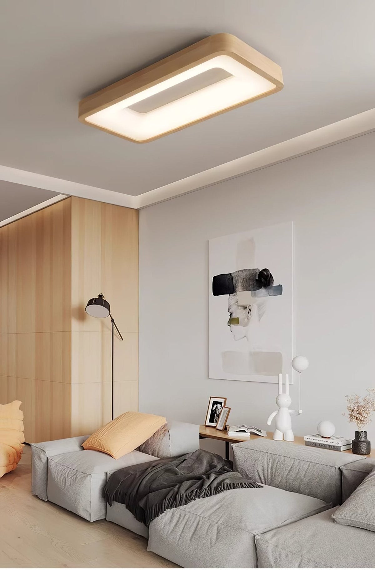 Uphae lámpara de techo moderna minimalista cuadrada de madera