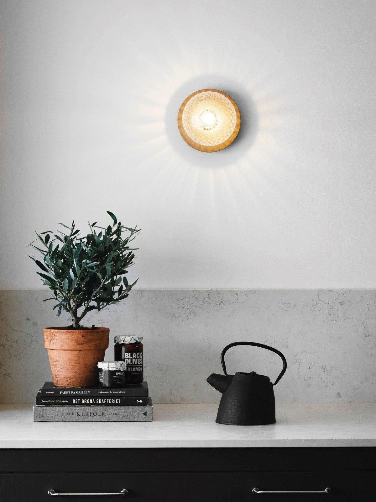 Irinor aplique de pared Premium nórdico en latón