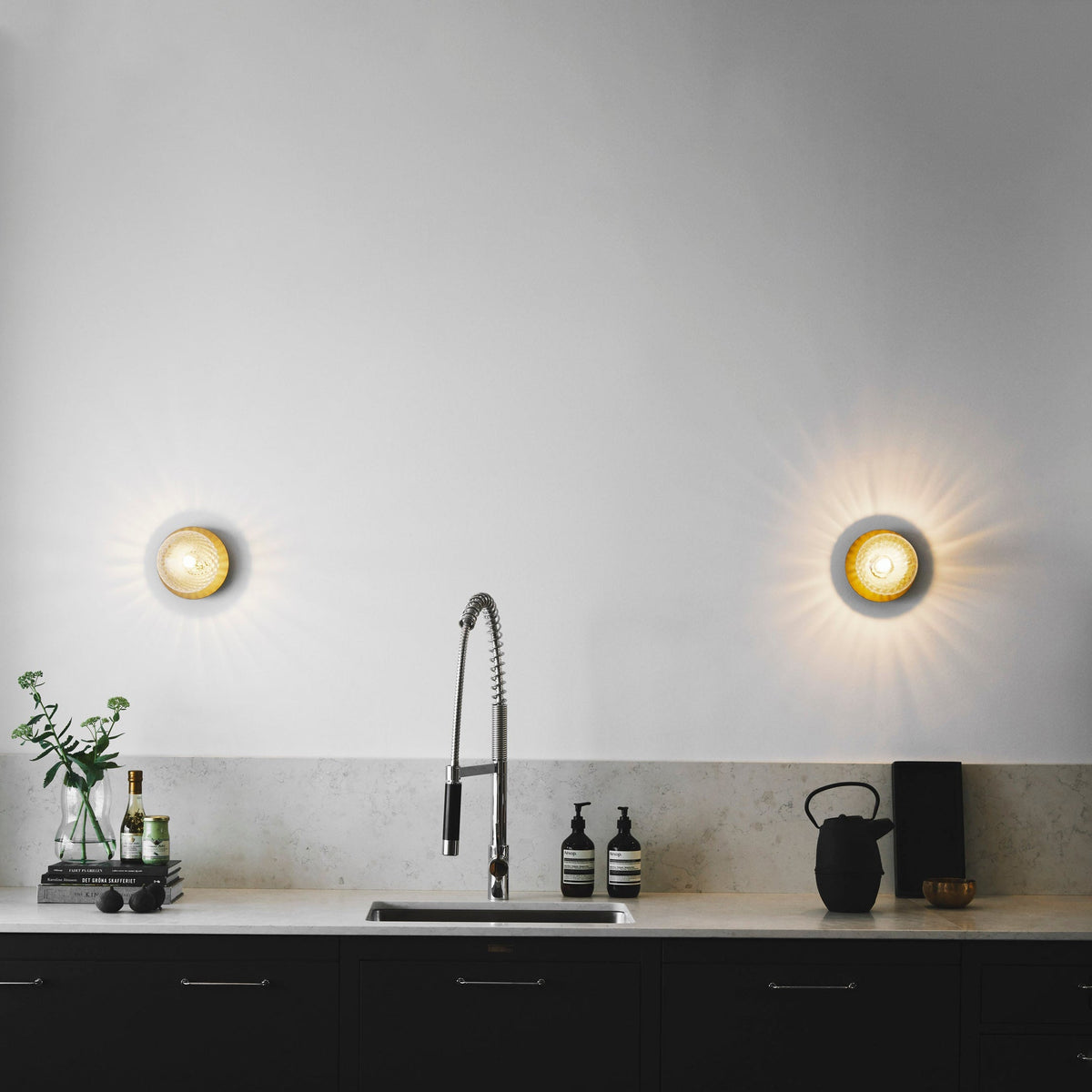 Irinor aplique de pared Premium nórdico en latón