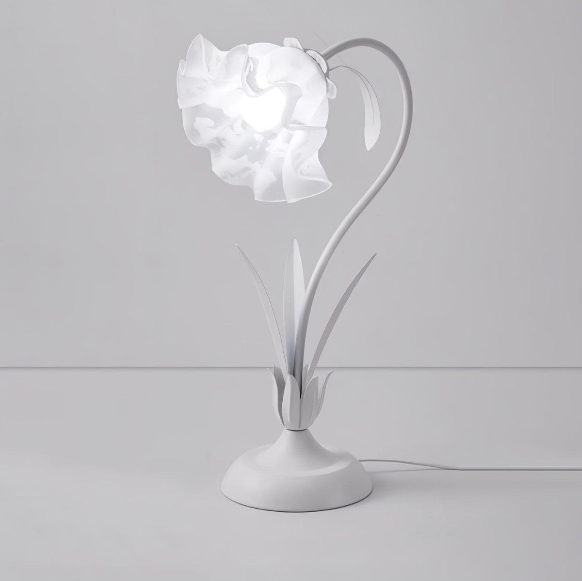 Zorien lámpara de mesa de acrílico con diseño floral