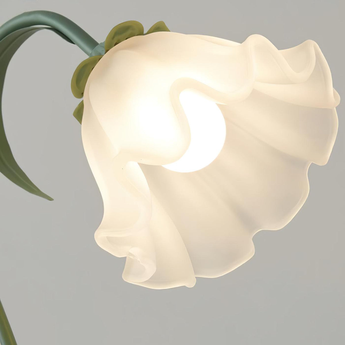 Zorien lámpara de mesa de acrílico con diseño floral