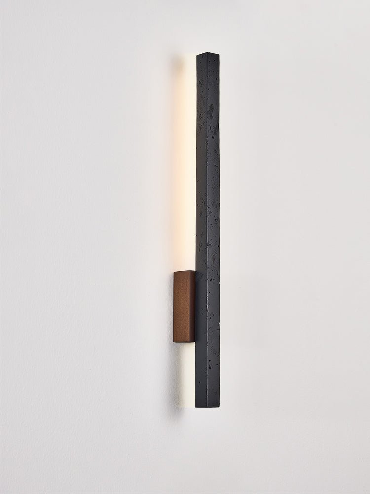 Juna aplique de pared lineal negro de travertino