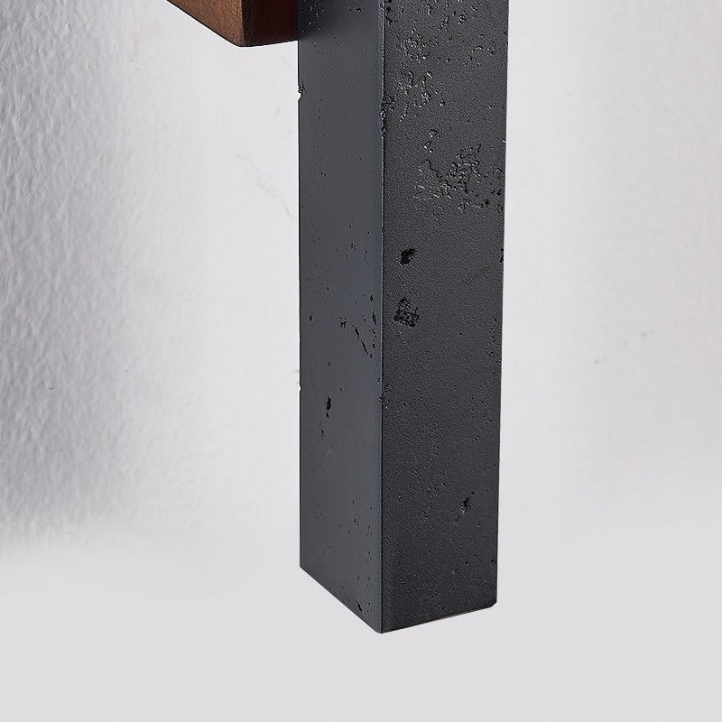 Juna aplique de pared lineal negro de travertino
