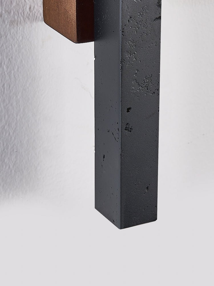 Juna aplique de pared lineal negro de travertino