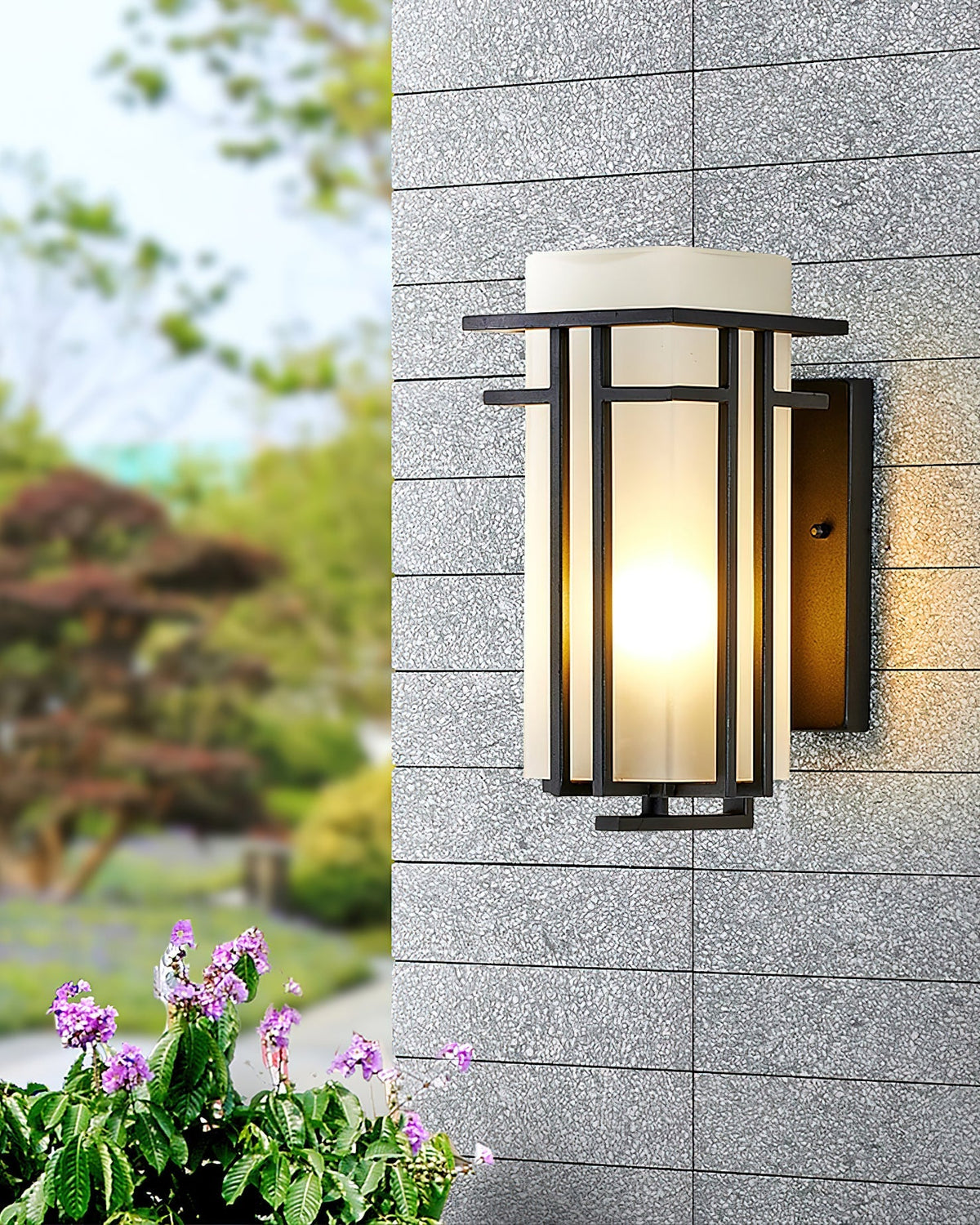 Wilen aplique de pared de hierro Farol