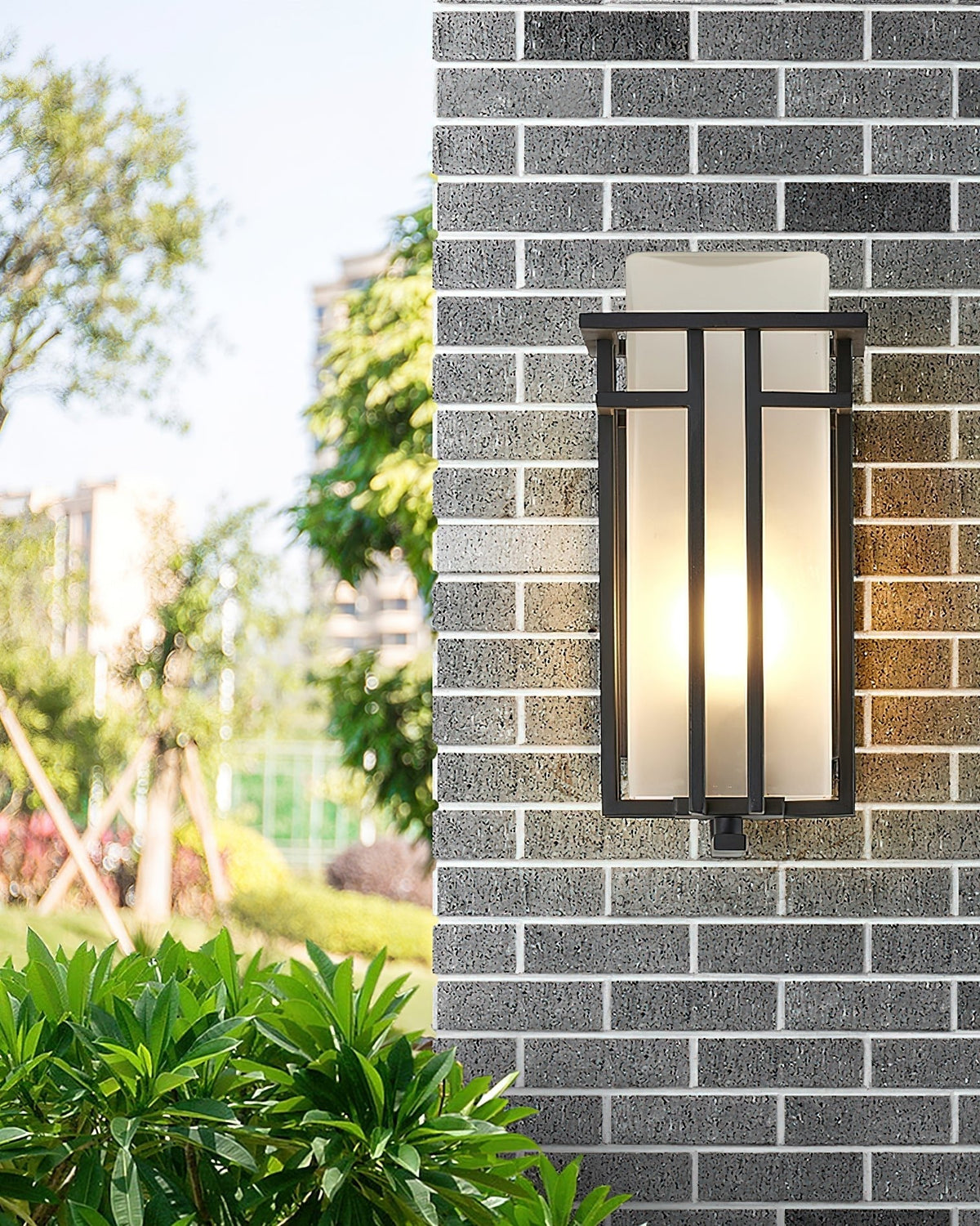 Wilen aplique de pared de hierro Farol