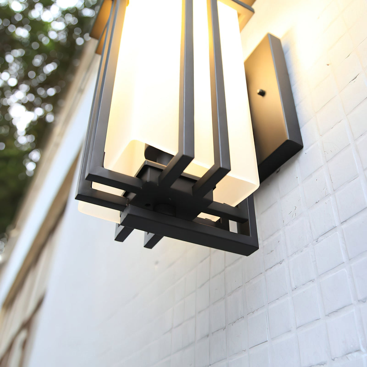 Wilen aplique de pared de hierro Farol