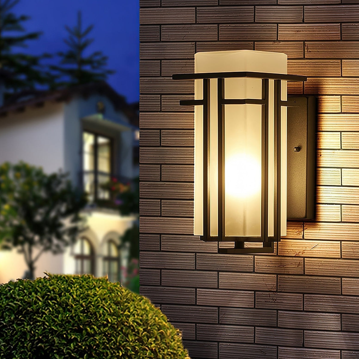 Wilen aplique de pared de hierro Farol