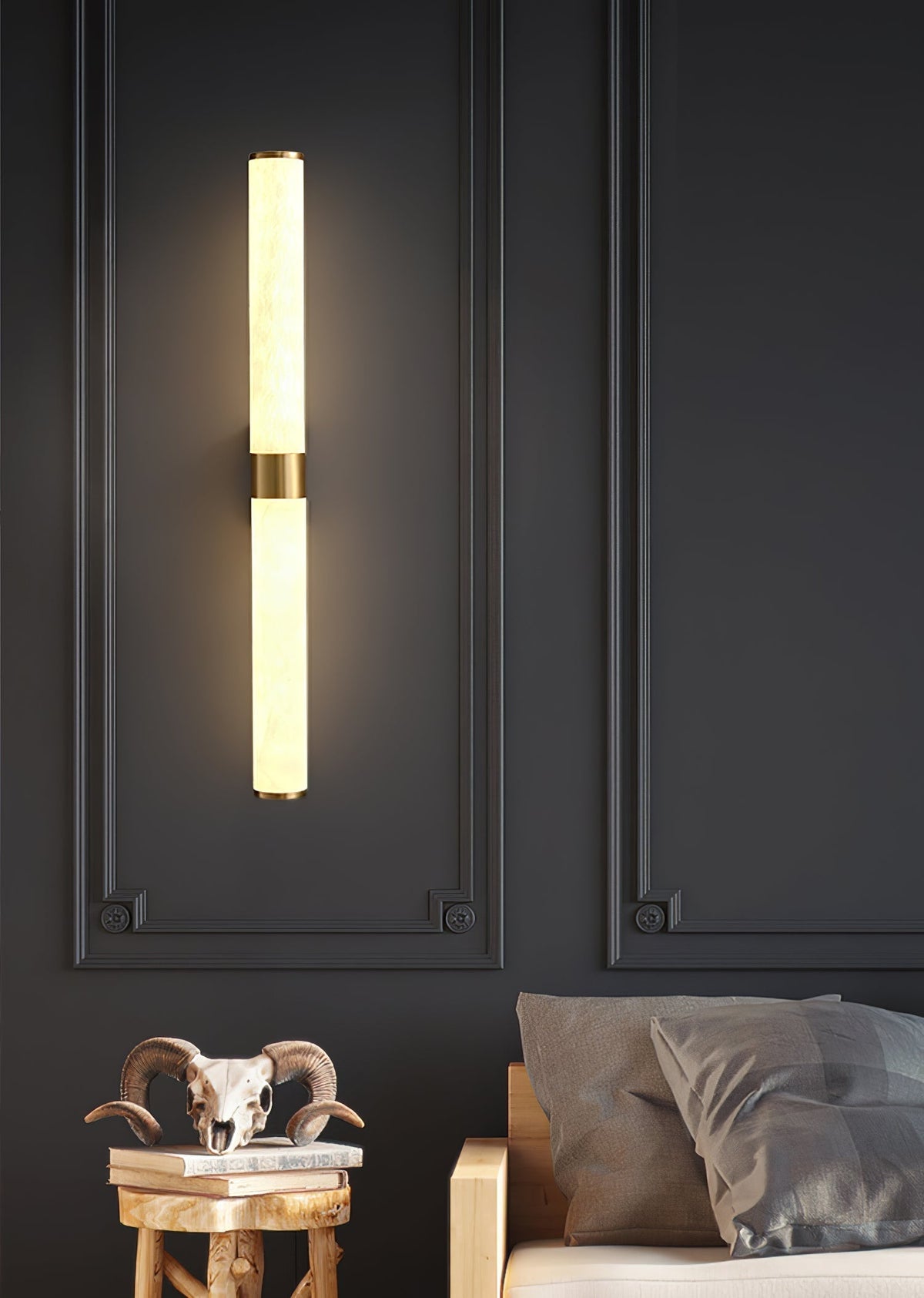 Olmirira aplique de pared minimalista en alabastro