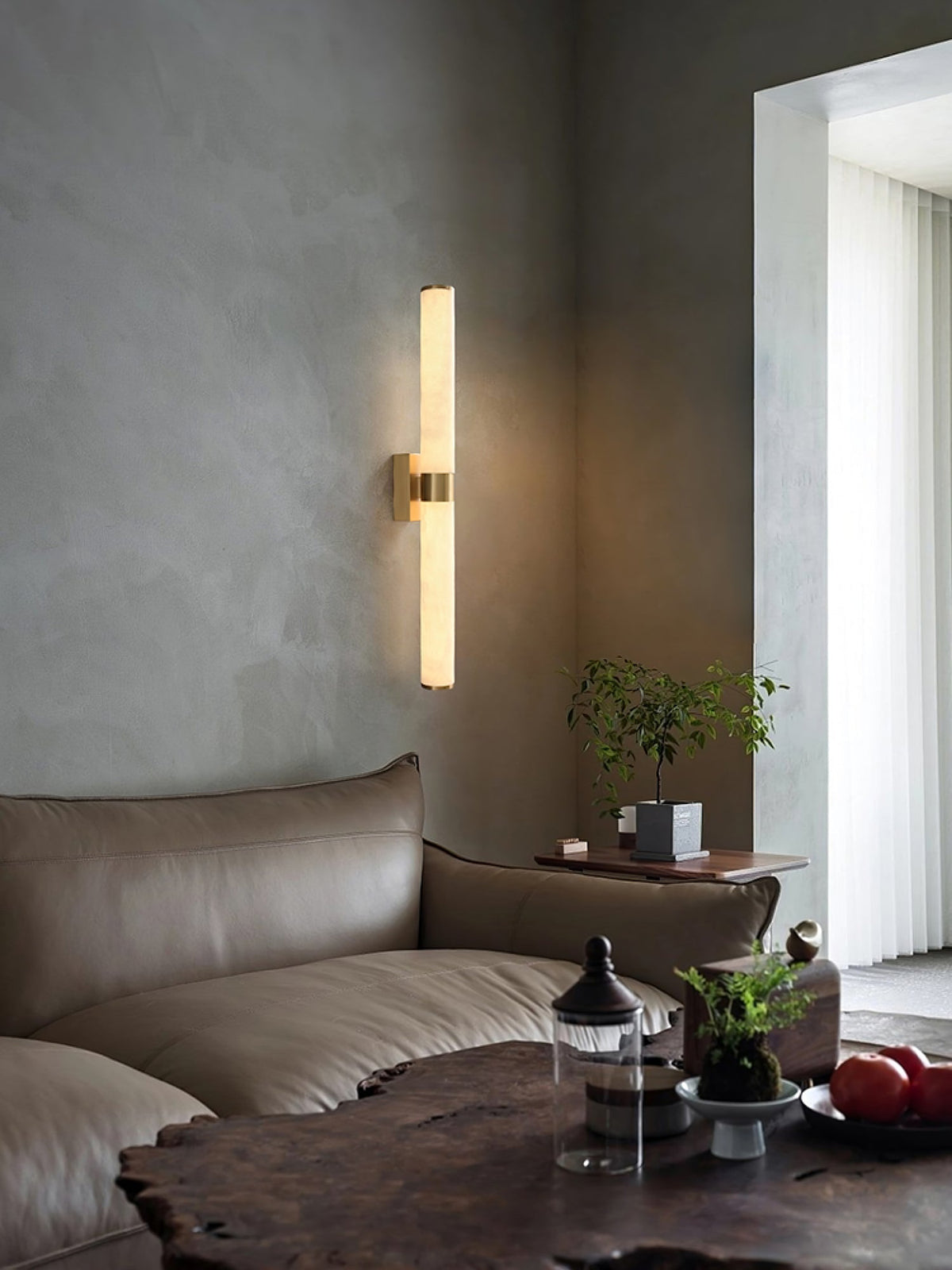 Olmirira aplique de pared minimalista en alabastro