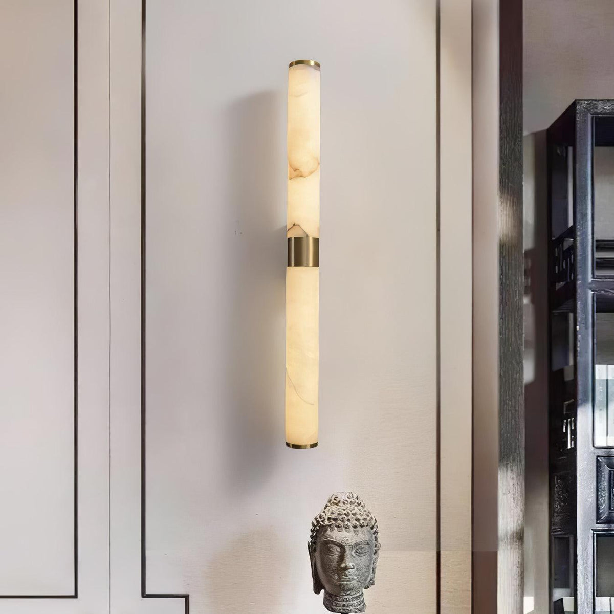 Olmirira aplique de pared minimalista en alabastro
