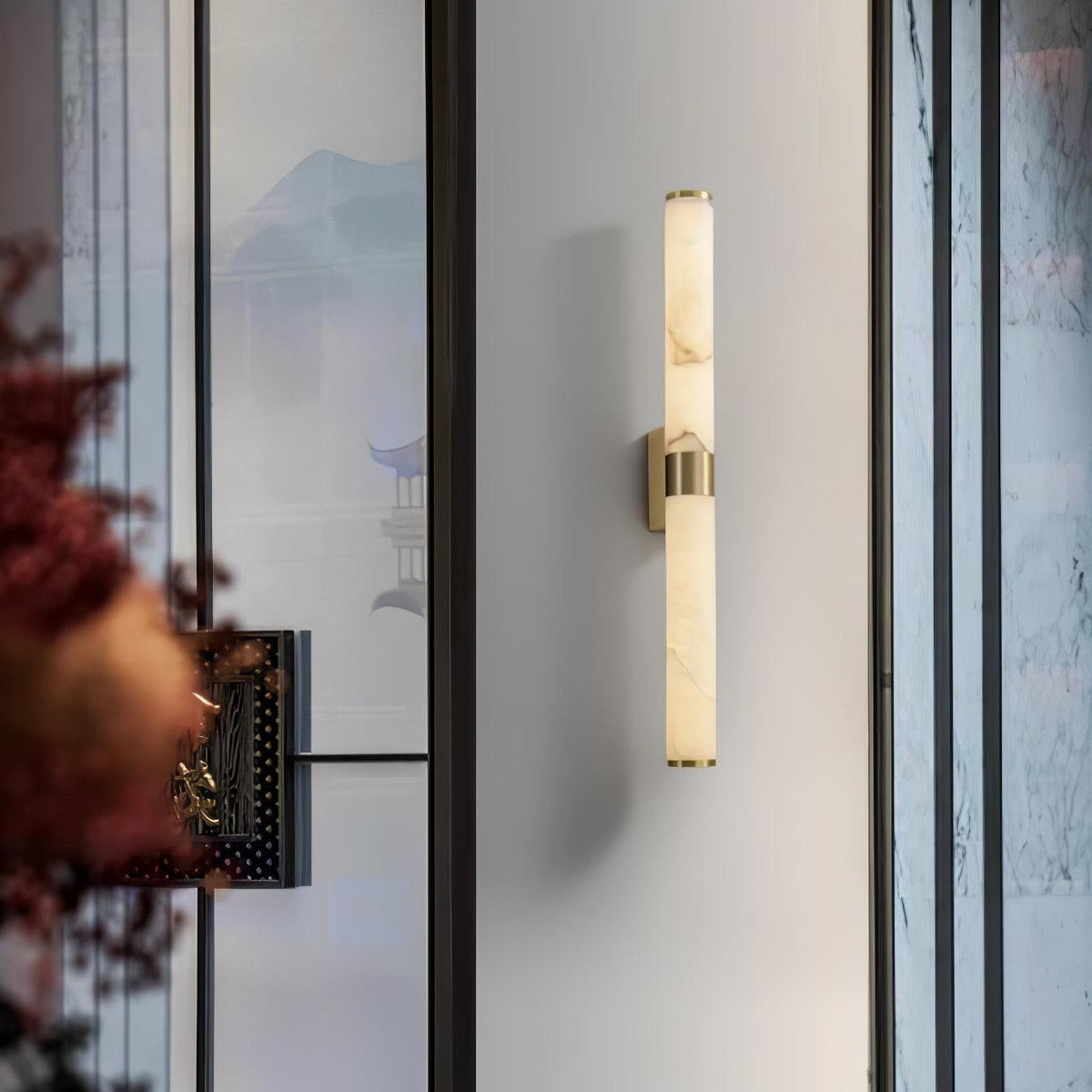 Olmirira aplique de pared minimalista en alabastro