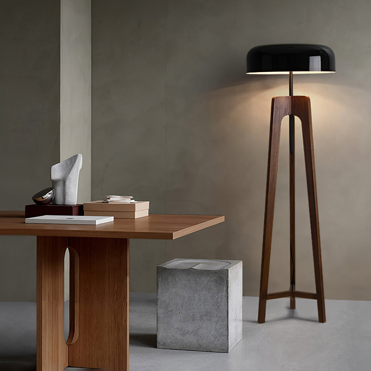 Kovain lámpara de pie de madera minimalista
