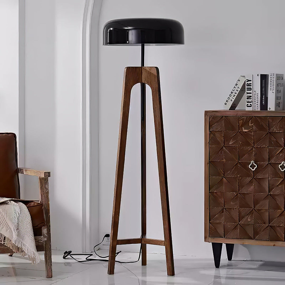 Kovain lámpara de pie de madera minimalista