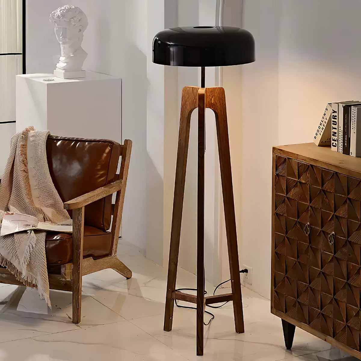 Kovain lámpara de pie de madera minimalista