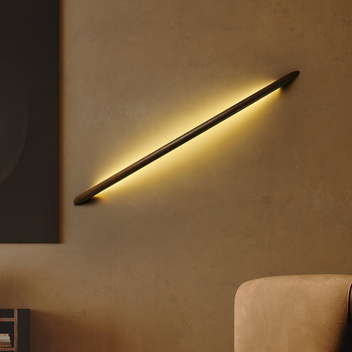 Evvinos aplique de pared moderno minimalista lineal de madera