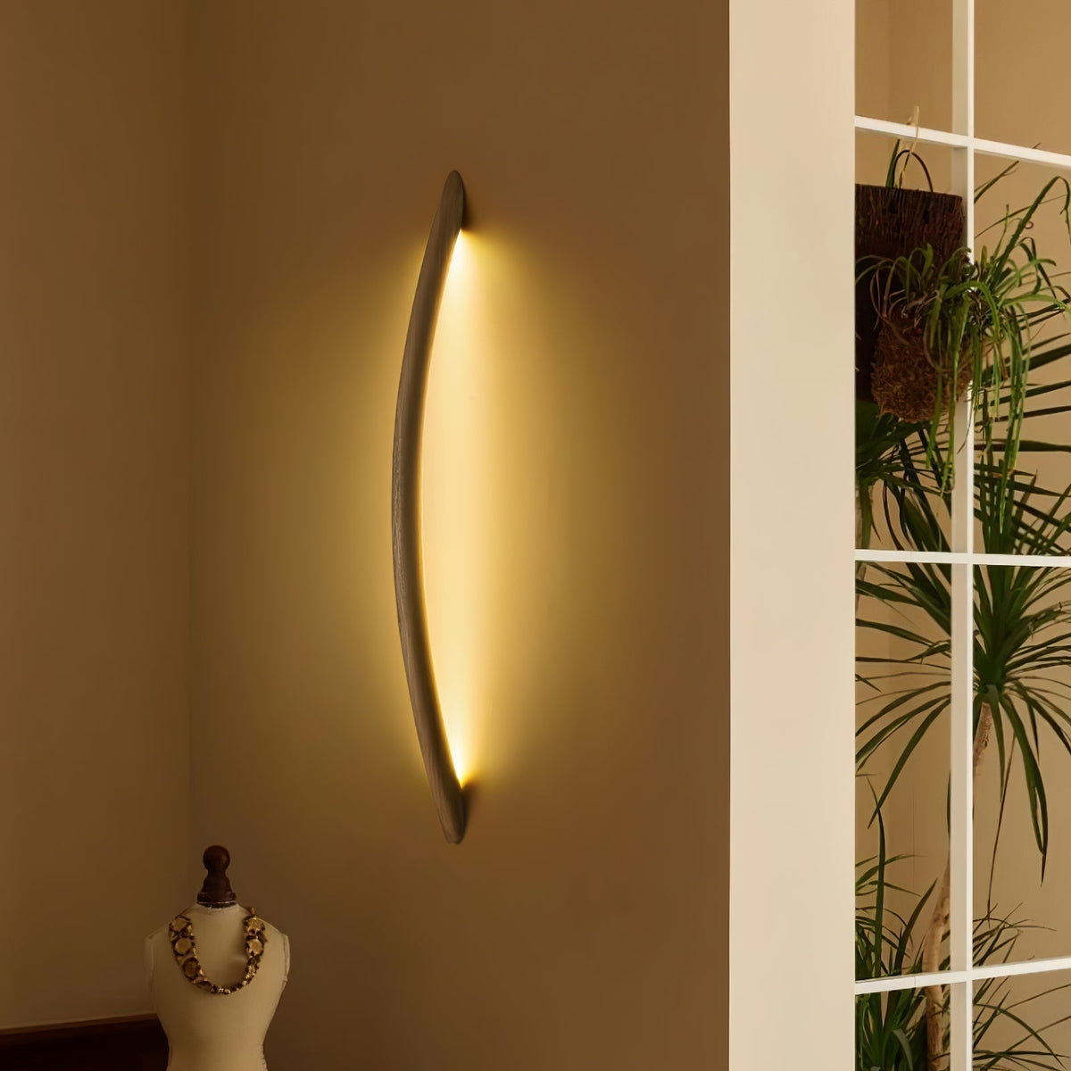 Evvinos aplique de pared moderno minimalista lineal de madera