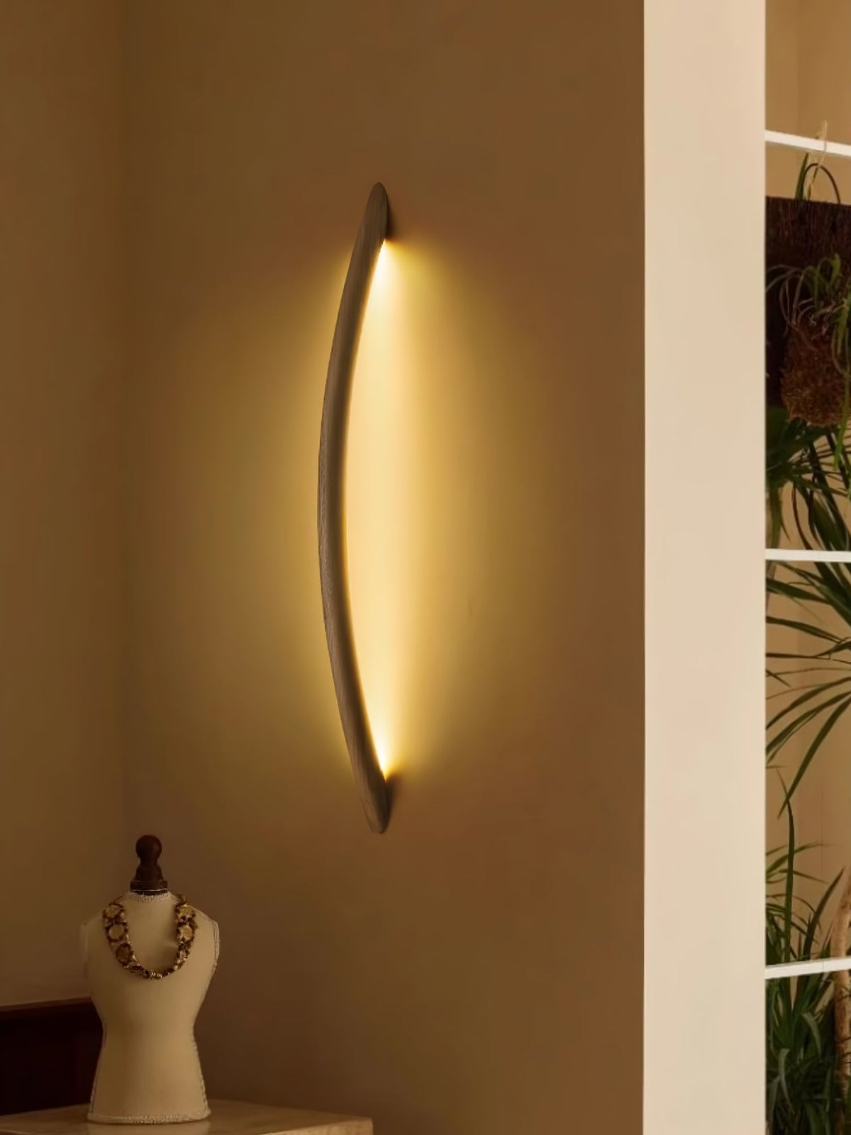 Evvinos aplique de pared moderno minimalista lineal de madera