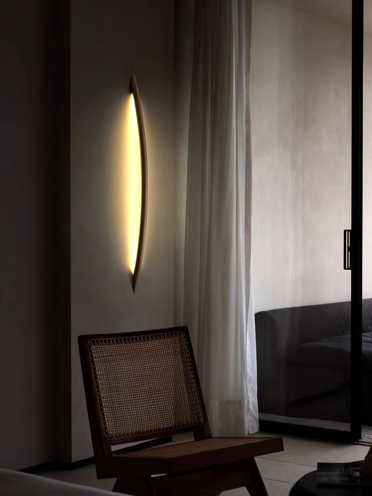 Evvinos aplique de pared moderno minimalista lineal de madera