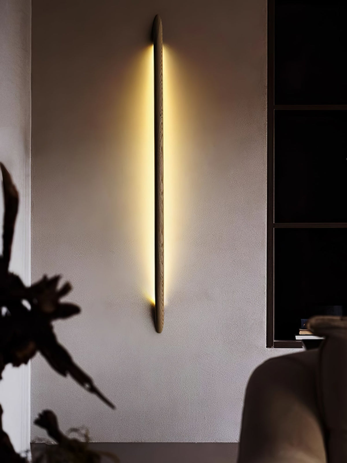 Evvinos aplique de pared moderno minimalista lineal de madera