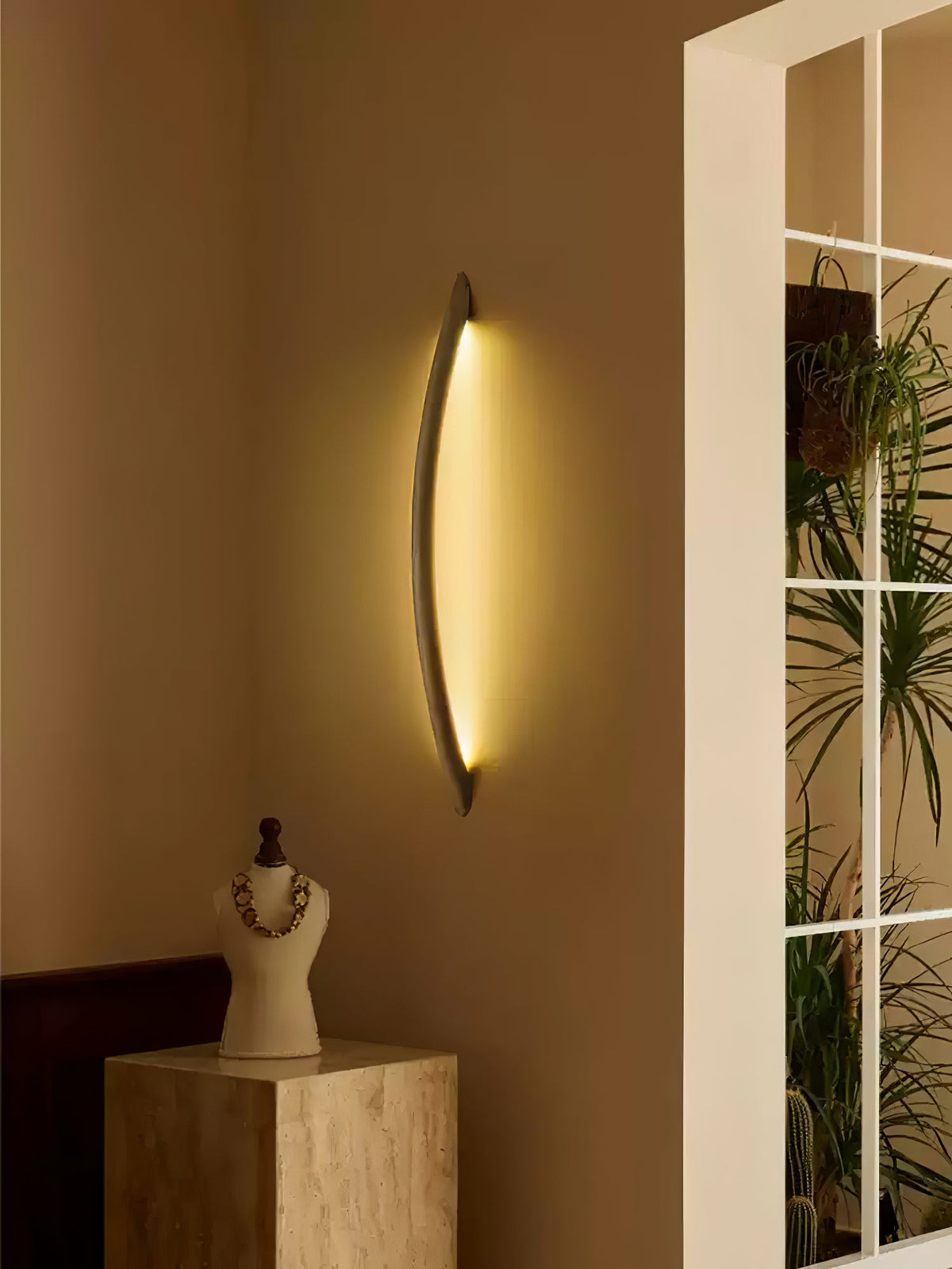 Evvinos aplique de pared moderno minimalista lineal de madera