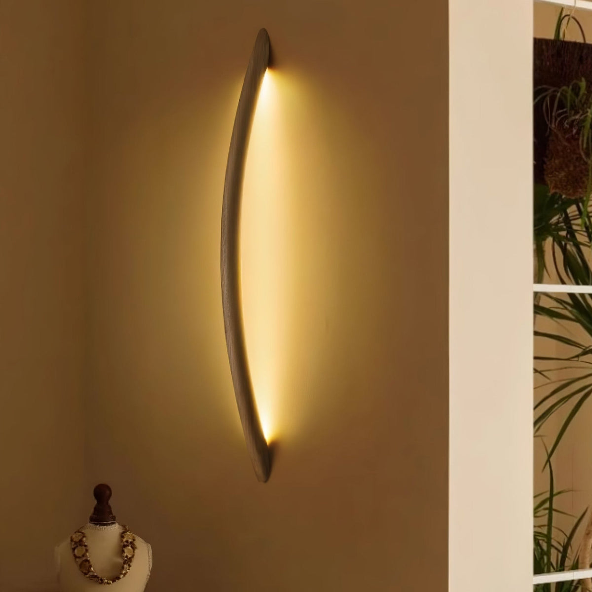 Evvinos aplique de pared moderno minimalista lineal de madera