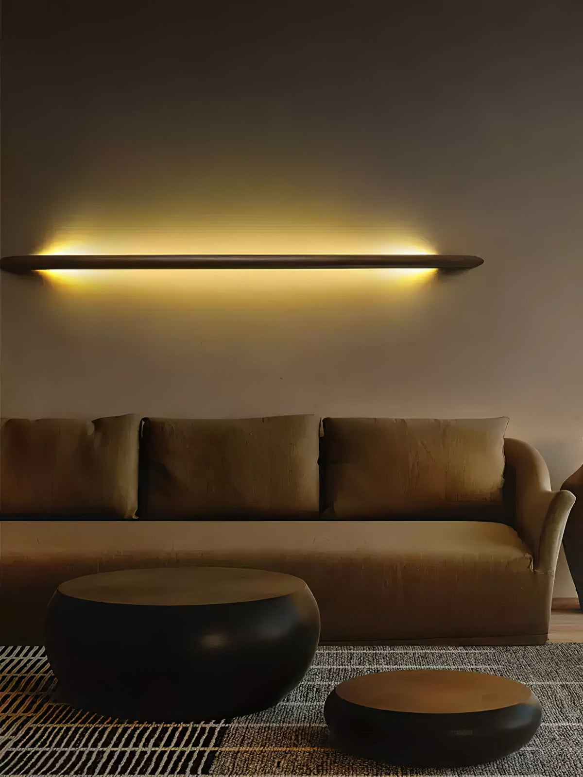 Evvinos aplique de pared moderno minimalista lineal de madera