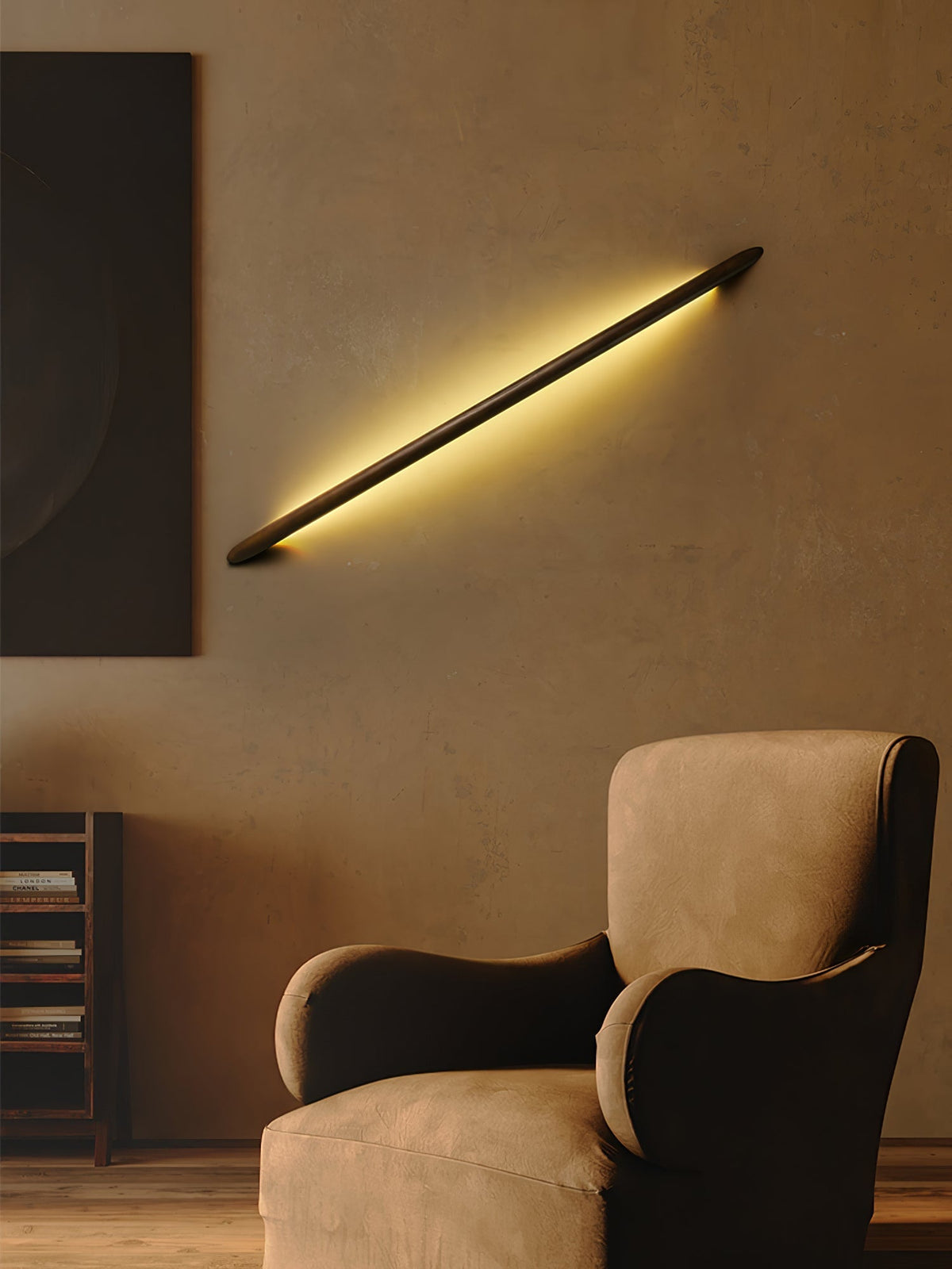 Evvinos aplique de pared moderno minimalista lineal de madera