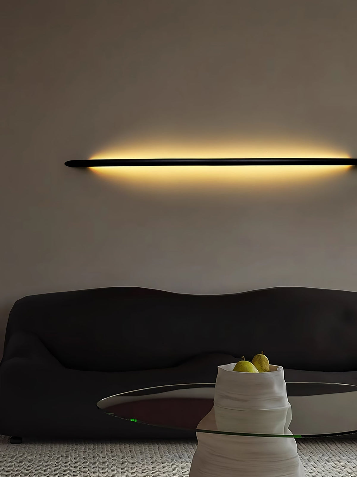 Evvinos aplique de pared moderno minimalista lineal de madera