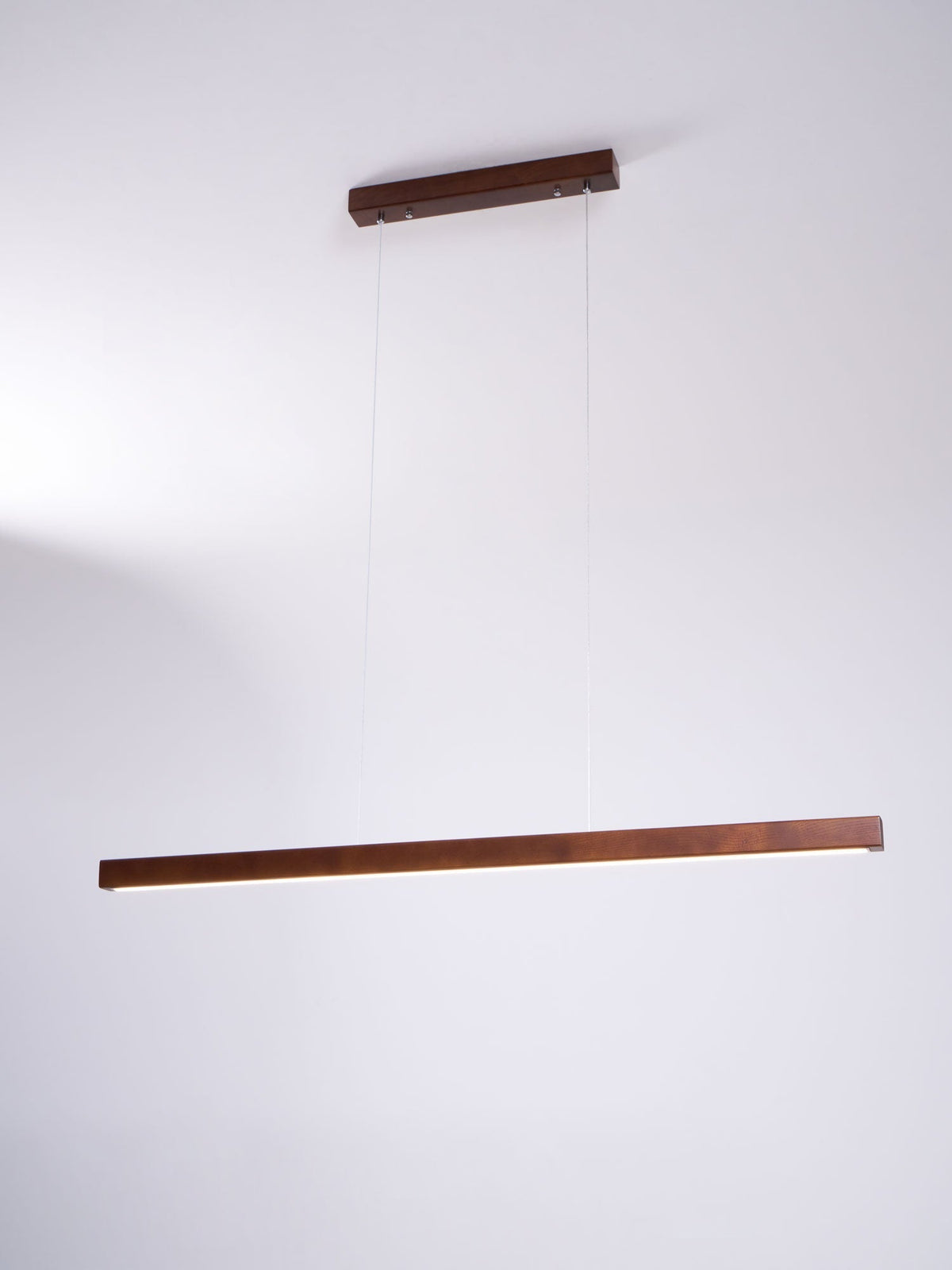 Aro lámpara colgante lineal de madera